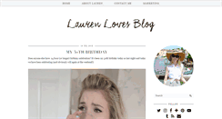 Desktop Screenshot of laurenlovesblog.co.uk